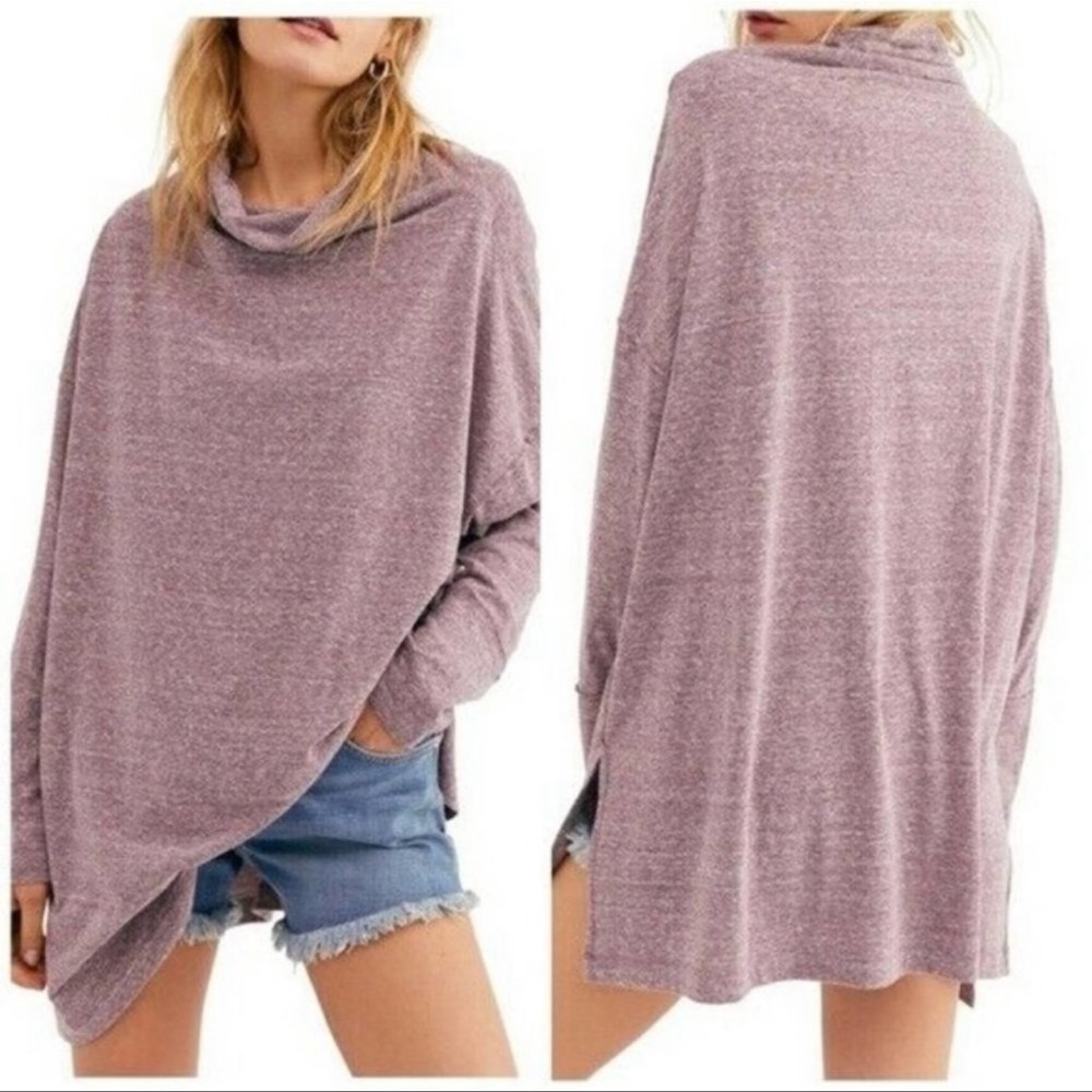 NWT FREE PEOPLE BELLA VISTA TUNIC IN FIG SORBET